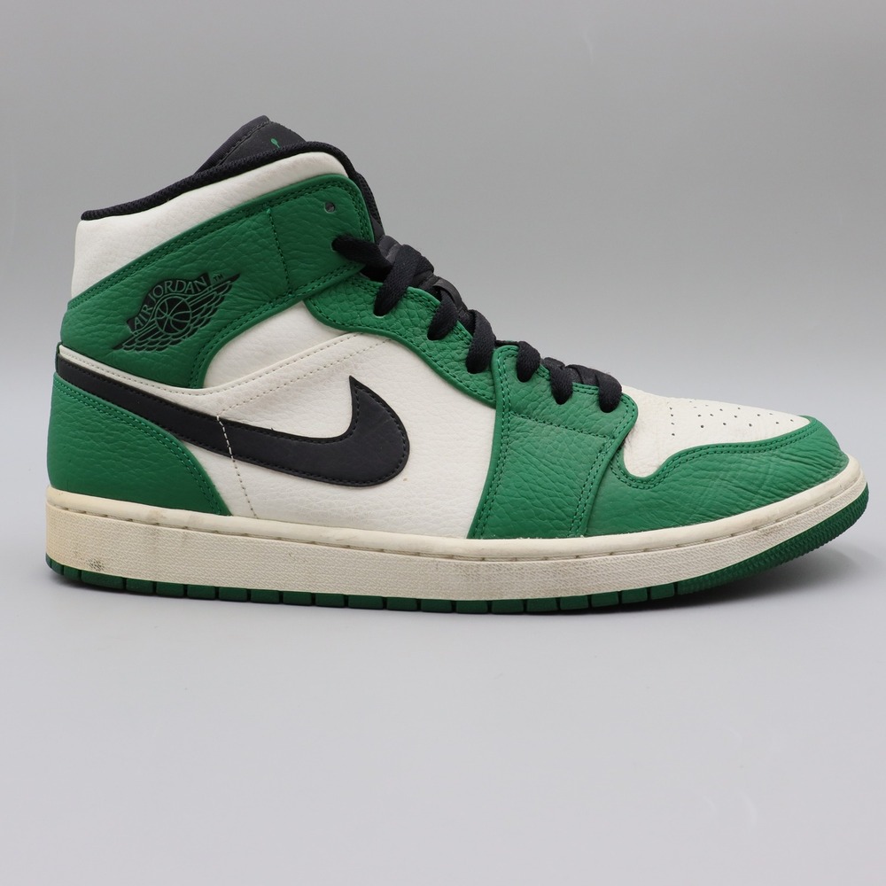 Air Jordan 1 Mid Pine Green Men's Size 13 US Basketball Shoes 852542-301